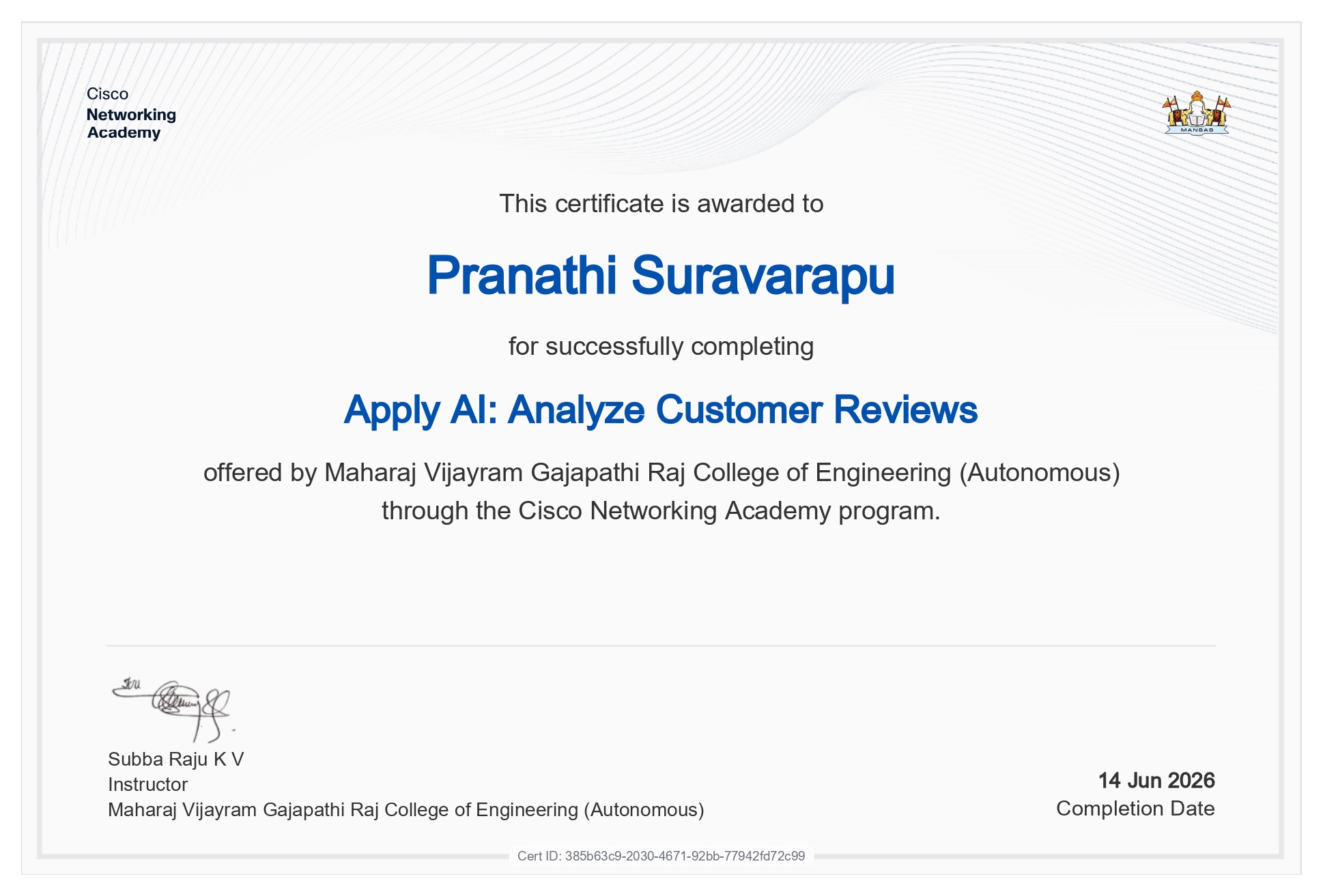 Apply AI: Analyze Customer Reviews